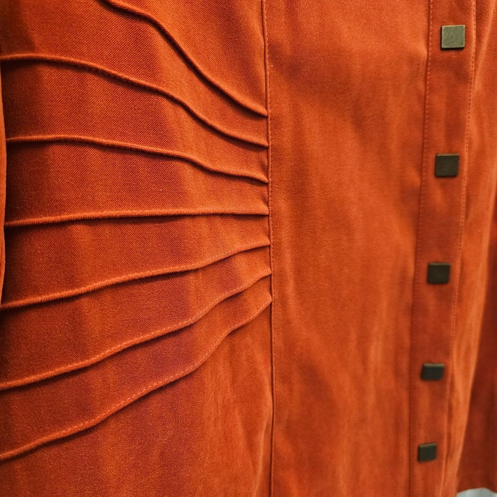 Penningtons Burnt Orange Snap Button Front Closur… - image 6